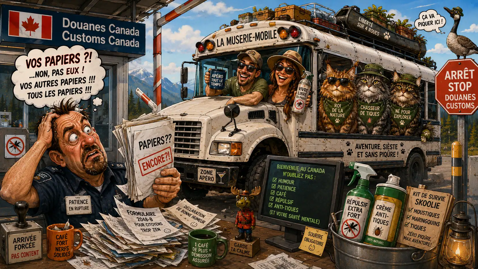 Retour au Canada en skoolie : passer les douanes sans mauvaise surprise
